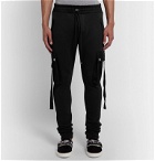 AMIRI - Slim-Fit Tapered Twill-Trimmed Loopback Cotton-Jersey Cargo Sweatpants - Unknown