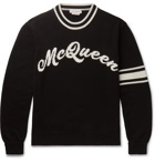 Alexander McQueen - Logo-Intarsia Cotton Sweater - Black