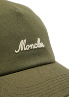 Moncler Logo-embroidered Cotton cap - Khaki - One Size