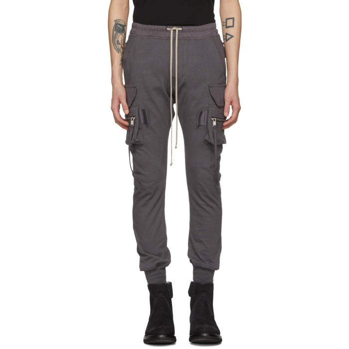 Photo: Rick Owens Grey Cotton Jog Cargo Pants 