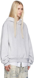 Acne Studios Gray Printed Hoodie