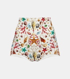 Dolce&Gabbana Capri printed high-rise shorts