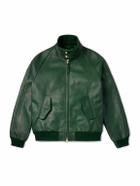 Golden Bear - Baracuda Leather Bomber Jacket - Green