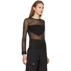 Neil Barrett Black Graphic Transparent Knit Pullover