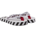 Off-White - Webbing and Rubber Flip Flops - White