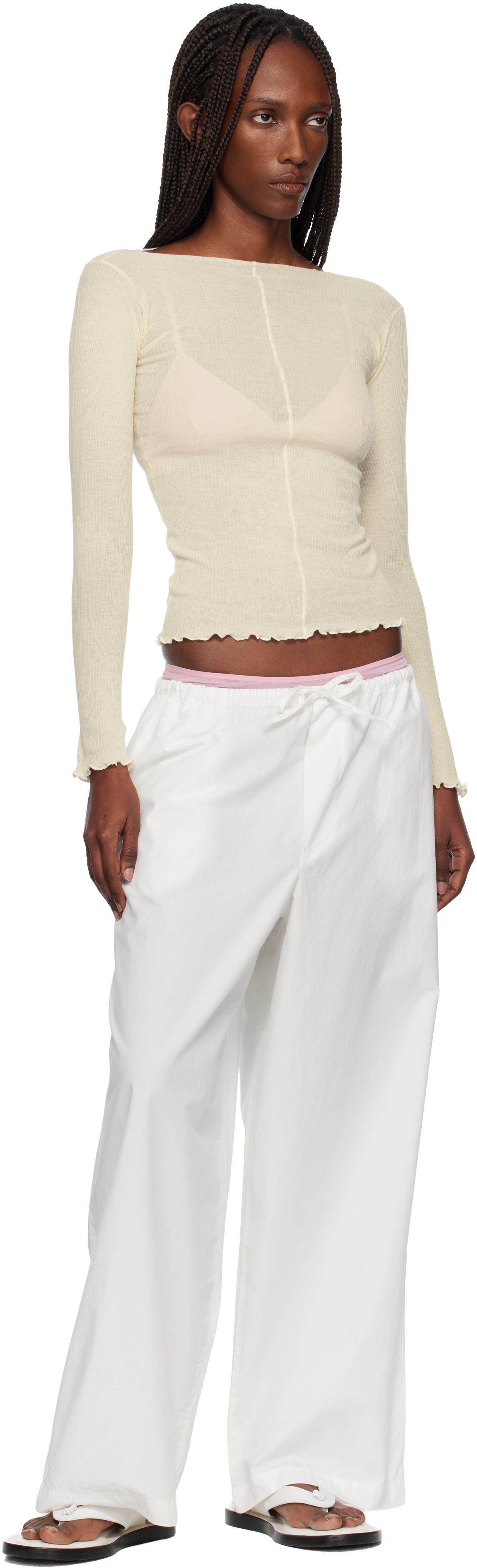 Baserange White Kolla Lounge Pants