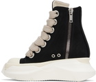 Rick Owens DRKSHDW Black Hollywood Jumbo Laces Abstract Sneak Sneakers
