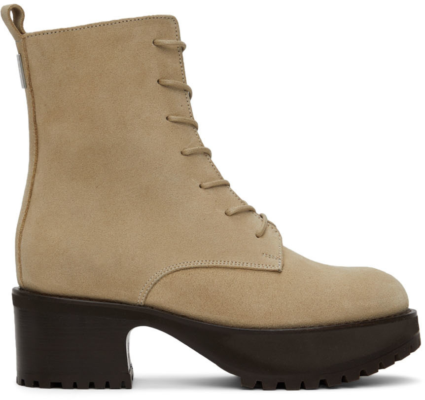 BY FAR Beige Cobain Boots By Far