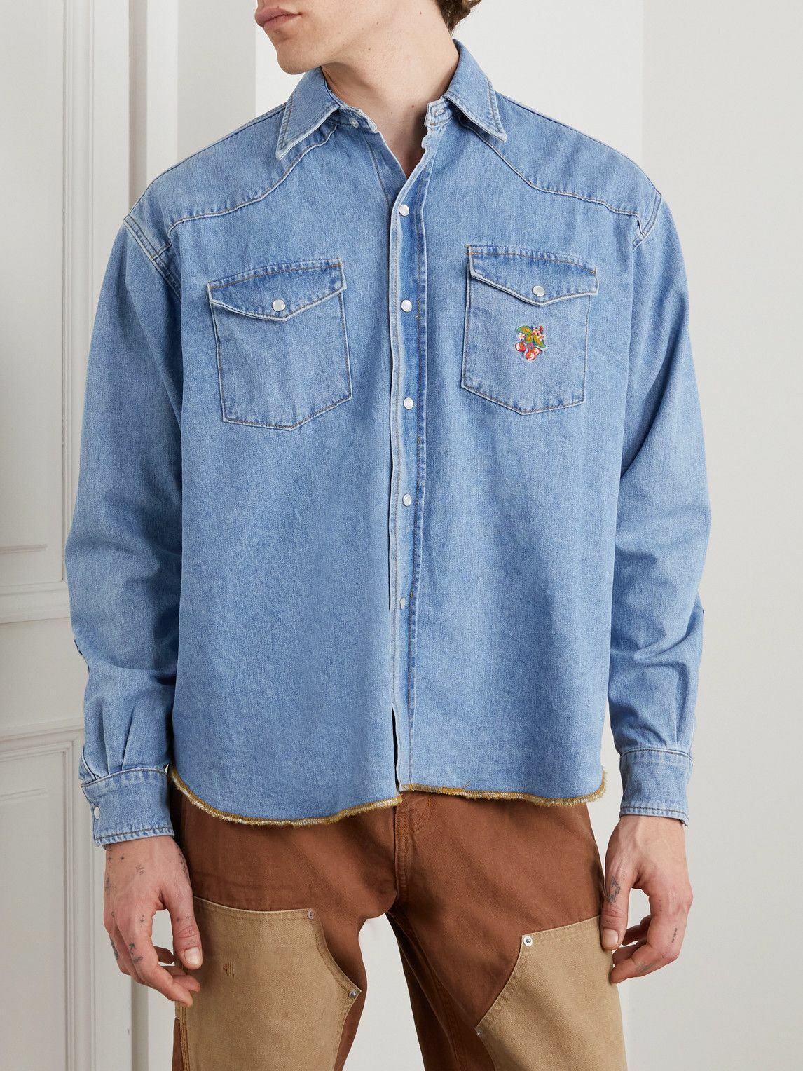 CHERRY LA - Embroidered Denim Jacket - Unknown