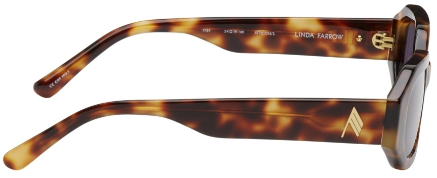 The Attico Tortoiseshell Linda Farrow Edition Irene Sunglasses