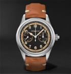Montblanc - 1858 Monopusher Automatic Chronograph 42mm Stainless Steel and Leather Watch, Ref. No. 125581 - Black