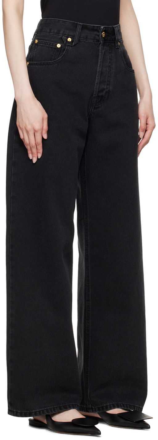 JACQUEMUS Black La Casa 'Le de-Nîmes large' Jeans Jacquemus