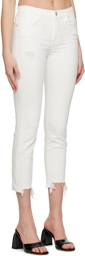 FRAME White Le High Straight Jeans