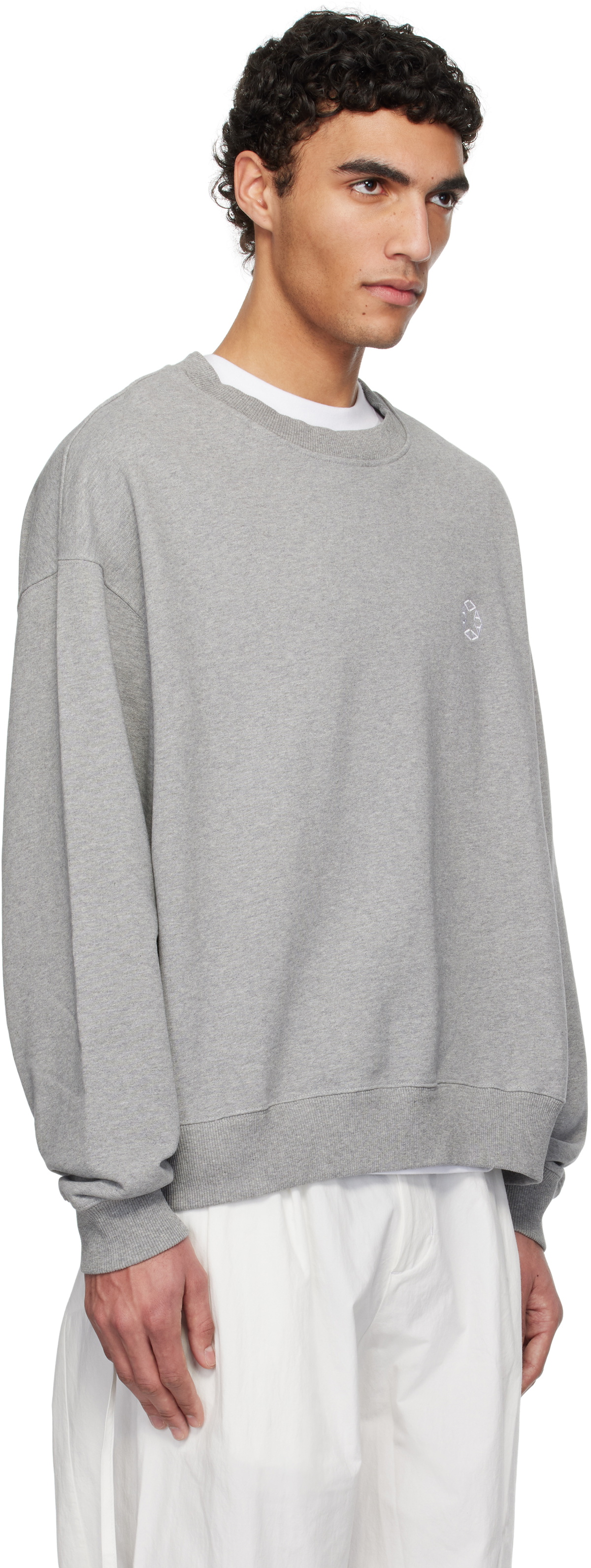 1017 ALYX 9SM Gray Boxy Crewneck Sweatshirt