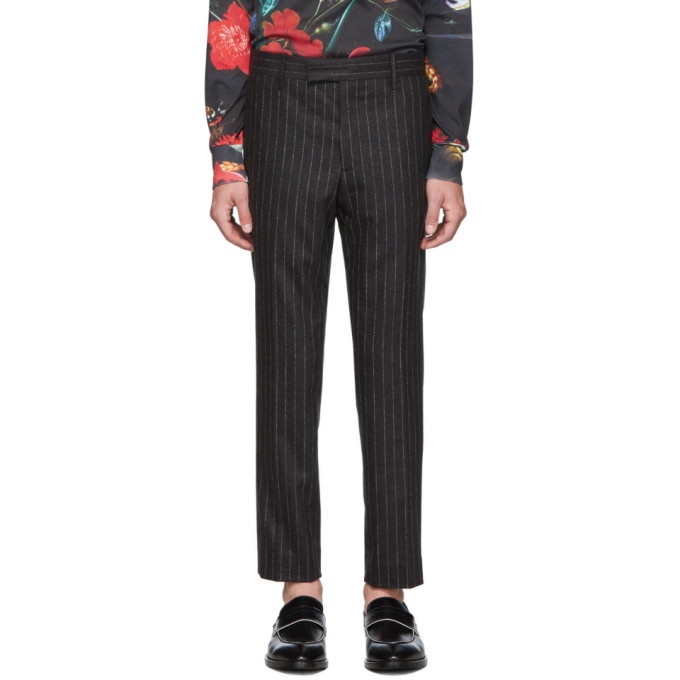 Photo: Paul Smith Grey Wool Pinstripes Trousers