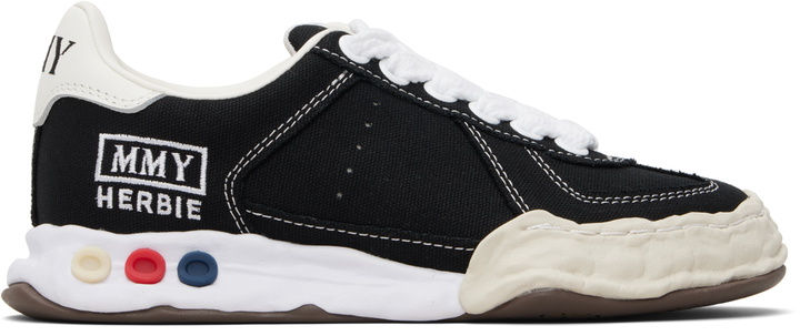 Photo: Maison MIHARA YASUHIRO Black 'Herbie' OG Sole Canvas Low-top Sneakers