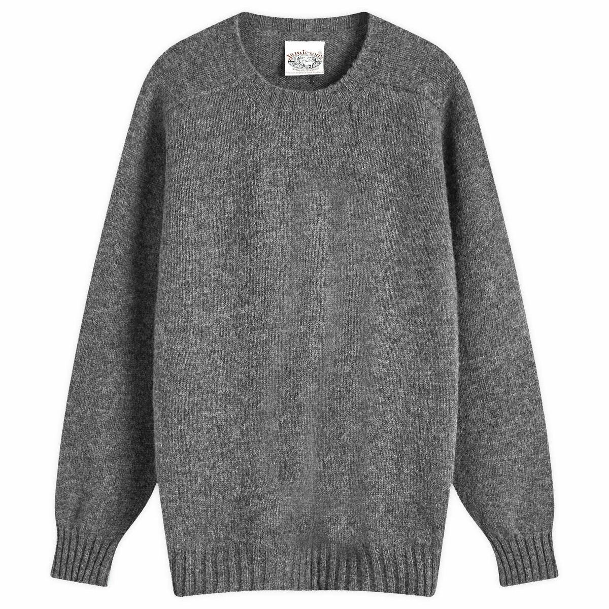 Jamiesons Shetland Wool Sweater Spun in Scotland Beige Grey