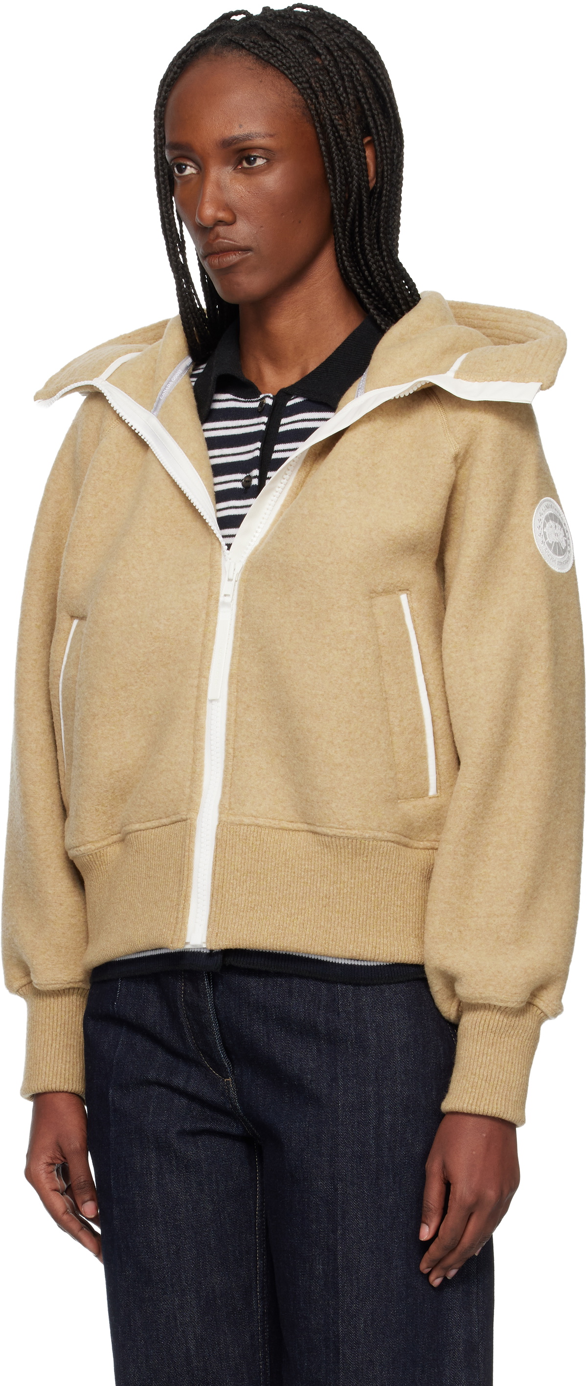 Canada Goose Beige 'White Label' Chilliwack Bomber Jacket