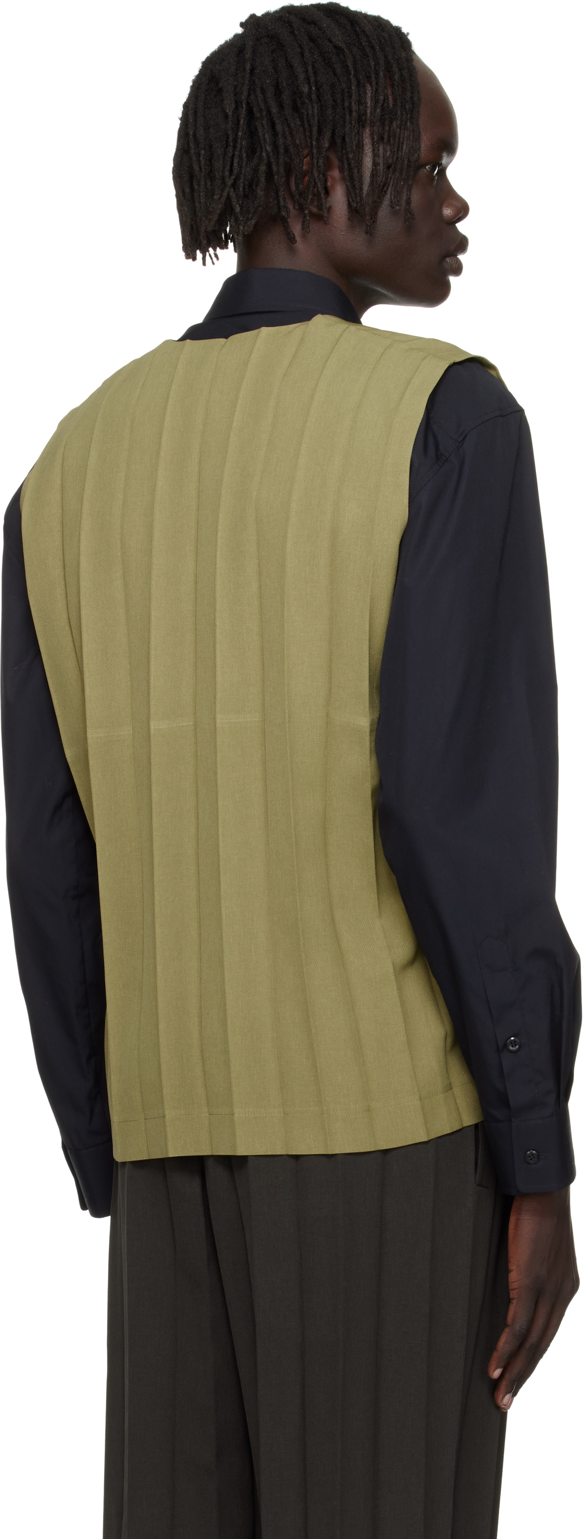 HOMME PLISSÉ ISSEY MIYAKE Khaki Edge Ensemble Vest