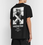 Off-White - Undercover Logo-Print Cotton-Jersey T-Shirt - Black