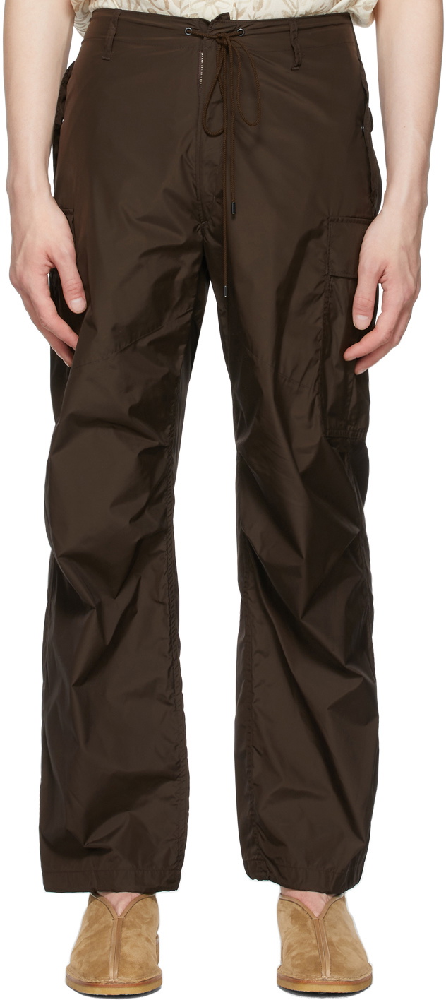 AURALEE Brown High Count Fatigue Cargo Pants Auralee