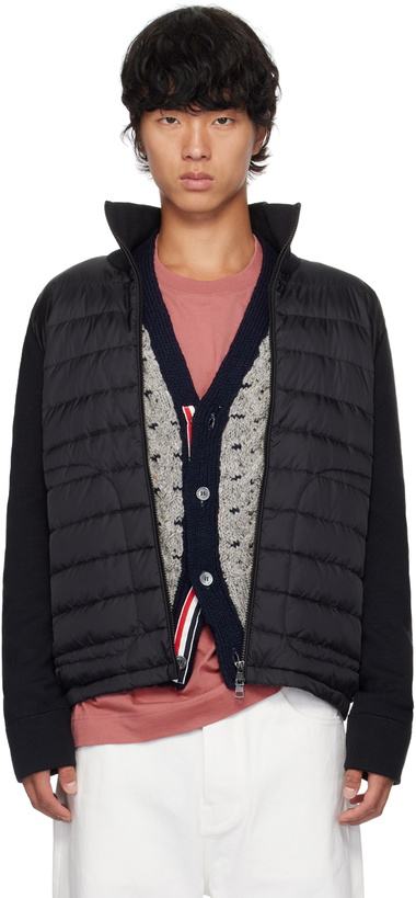 Photo: Moncler Black Quilted Down Cardigan