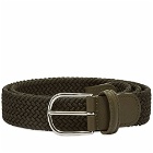 Anderson's Men's Woven Textile Belt in Olive