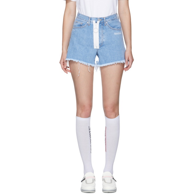 Photo: Off-White Blue Denim Shorts