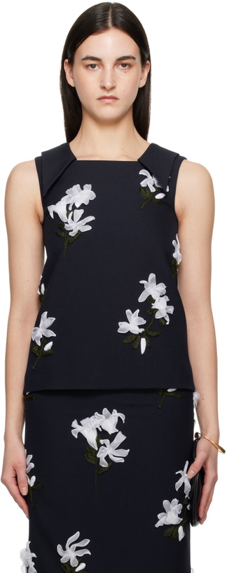 Photo: SHUSHU/TONG Navy Lapel Vest Top