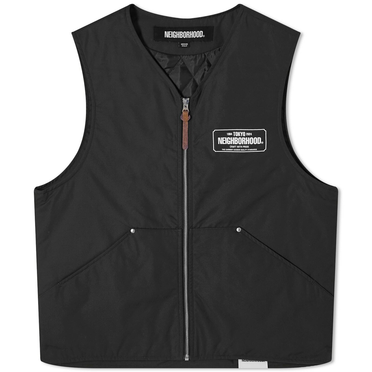 Neighborhood Men's Padded Work Vest in Black Neighborhood