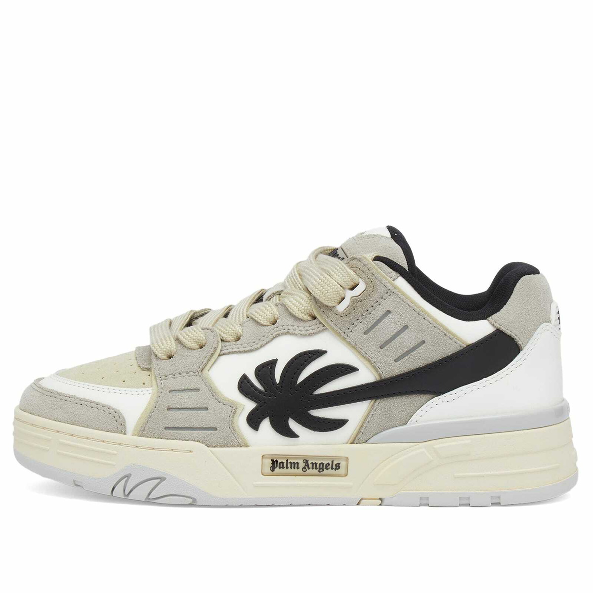 Palm Angels Women's Venice Suede Sneakers in White/Medium