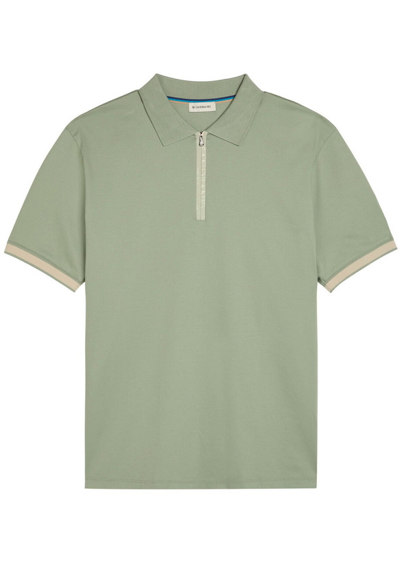 Photo: Sandbanks Logo Cotton Polo Shirt Sage