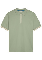 Sandbanks Logo Cotton Polo Shirt Sage