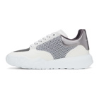 Alexander McQueen Off-White and Grey Court Trainer Sneakers