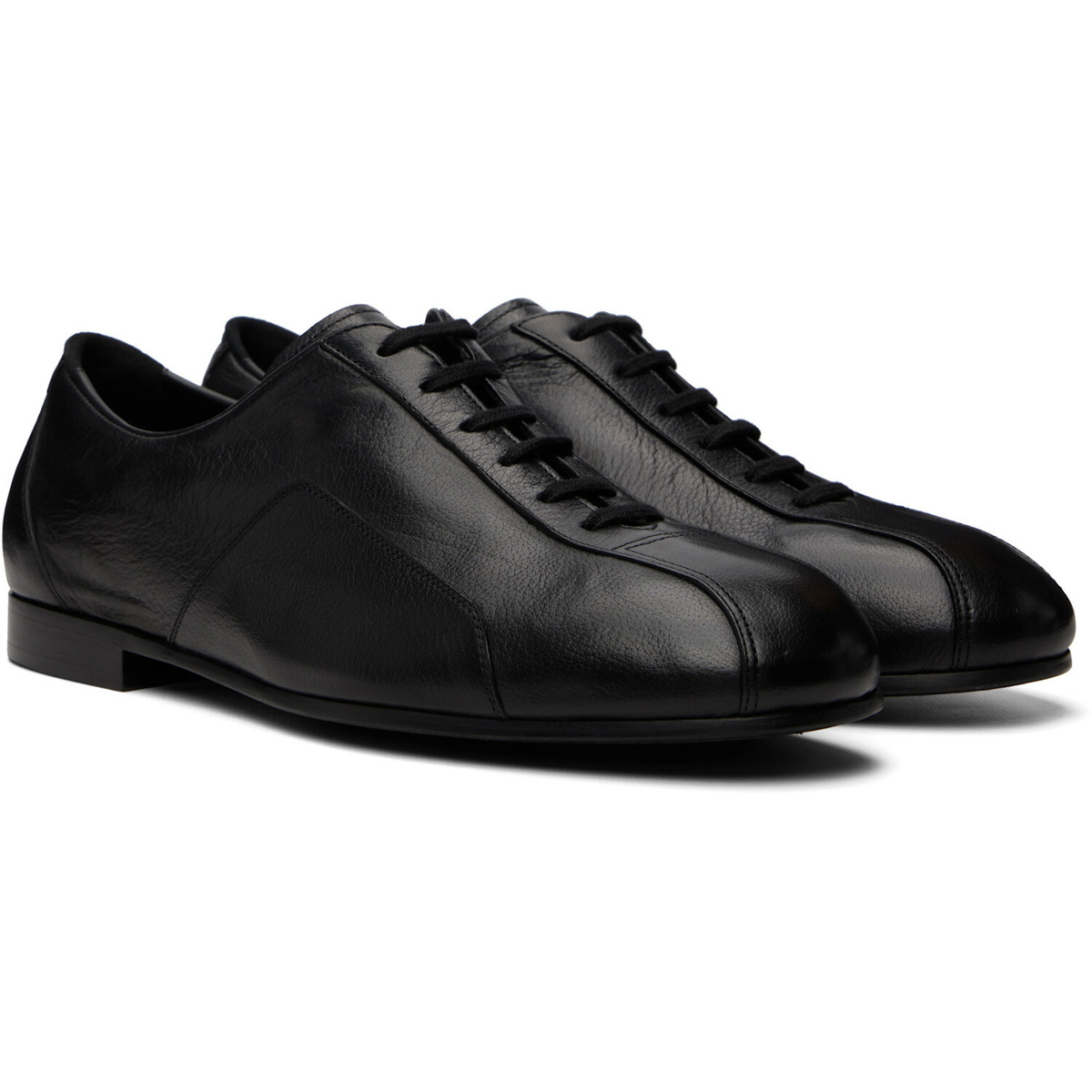 Jil Sander Black Hamburg Lace-Up Oxfords