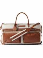 Brunello Cucinelli - Leather-Trimmed Canvas Suitcase