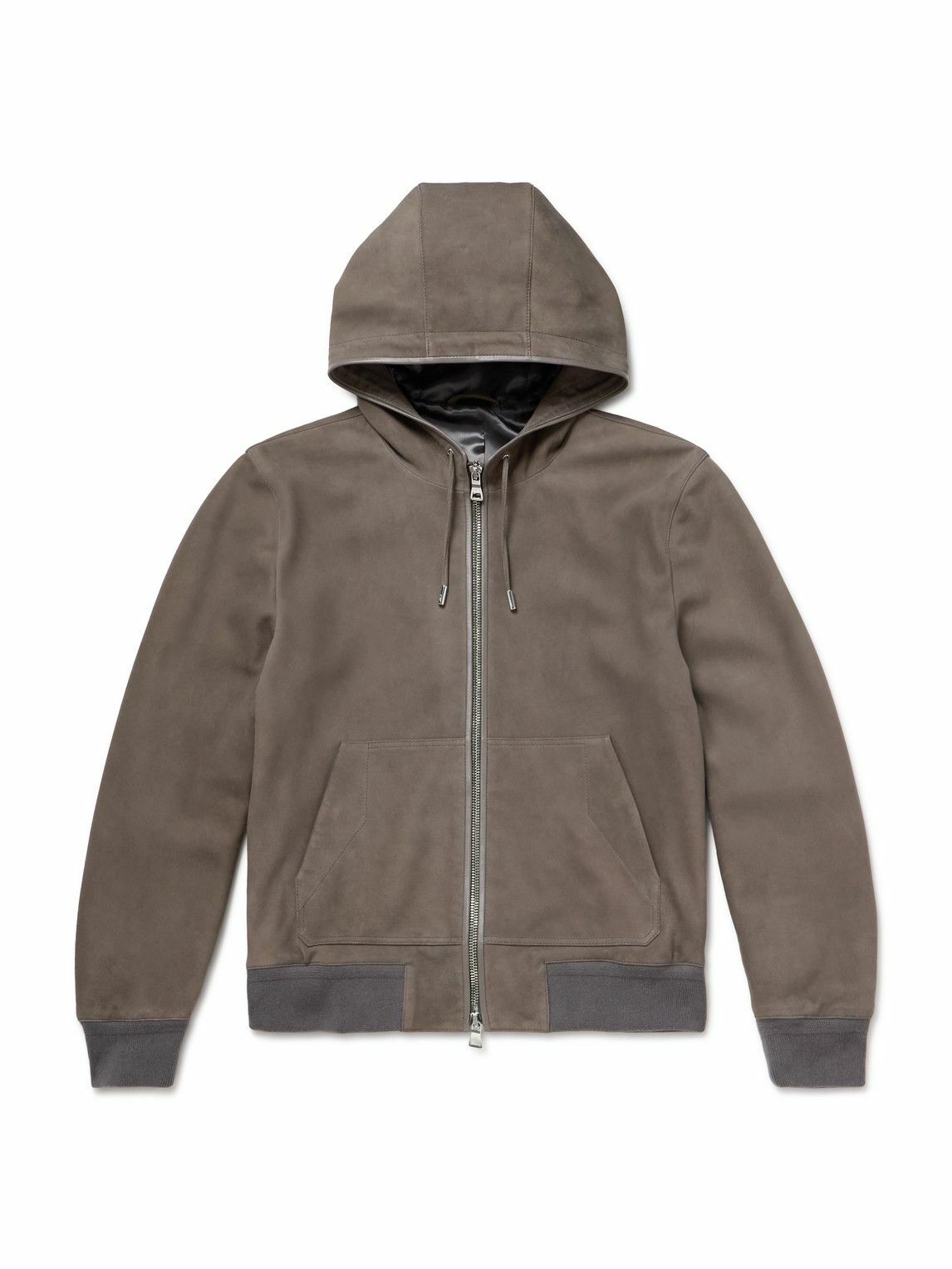 Mr P. - Suede Hoodie - Brown