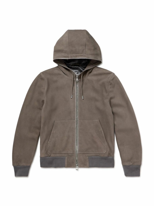 Photo: Mr P. - Suede Hoodie - Brown
