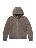 Mr P. - Suede Hoodie - Brown