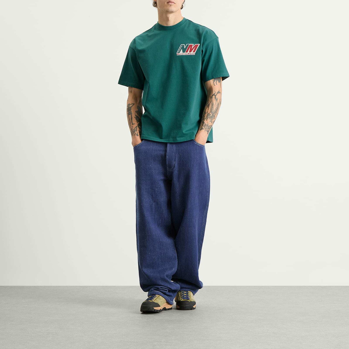 Napapijri Men's x Martine Rose Logo T-Shirt in Mediteranea G2A