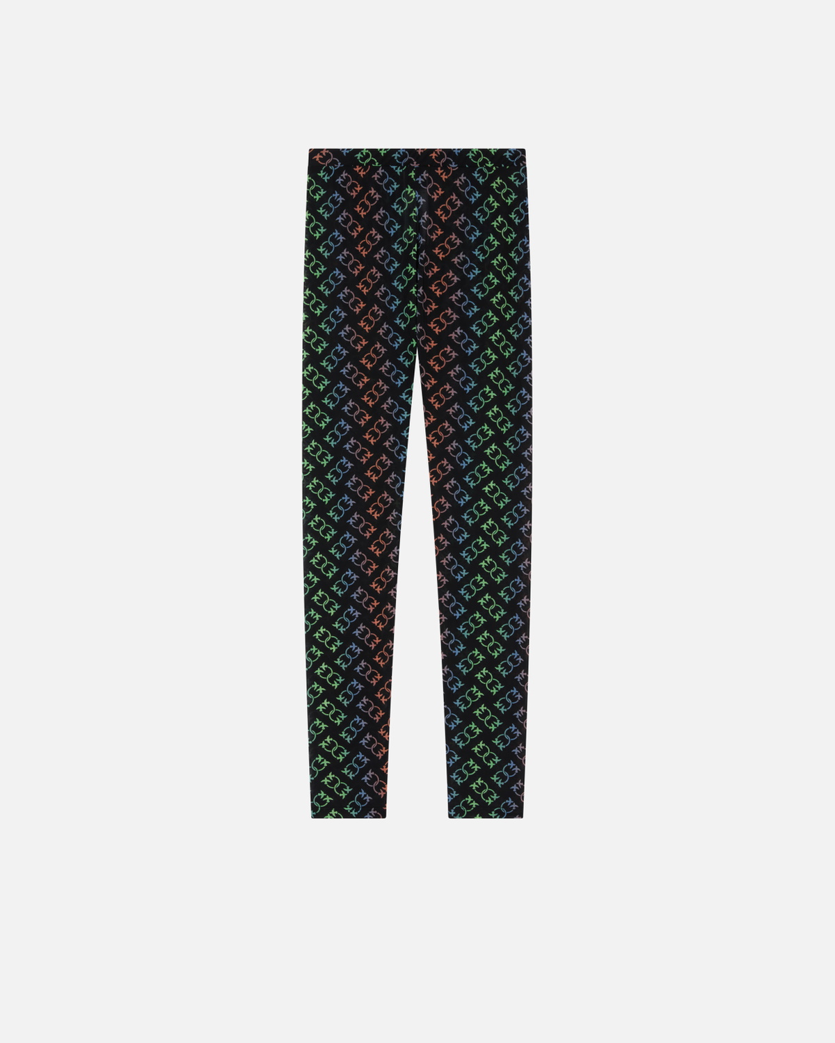 Pinko Lightweight Love Birds Monogram Print Leggings Black/Multicoloured