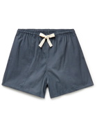 HOWLIN' - Holidays Checked Cotton-Blend Seersucker Drawstring Shorts - Blue