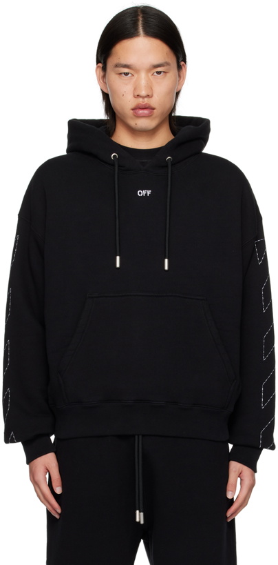 Photo: Off-White Black Off Stitch Skate Hoodie