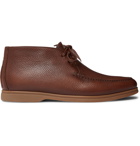 Brunello Cucinelli - Shearling-Lined Full-Grain Leather Chukka Boots - Brown