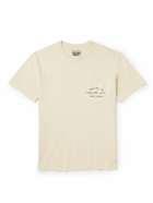 Gallery Dept. - Property Stencil Logo-Print Distressed Cotton-Jersey T-Shirt - Neutrals