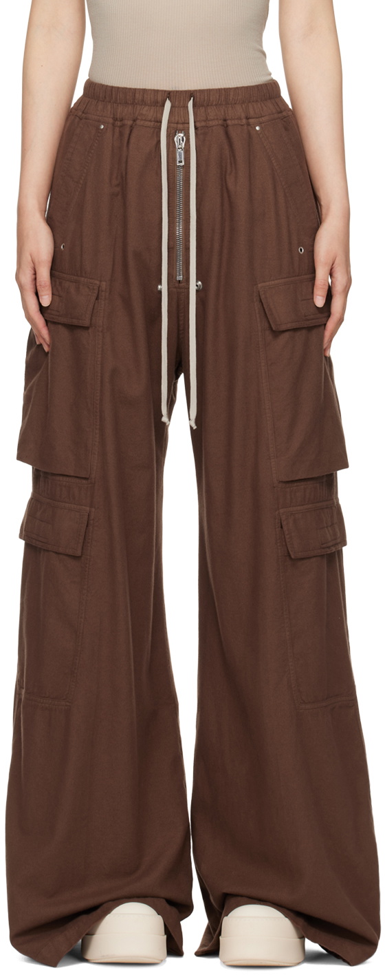 Rick Owens DRKSHDW Brown Porterville Double Cargo Jumbo Bela
