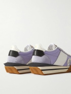 TOM FORD - James Rubber-Trimmed Leather, Suede and Nylon Sneakers - Purple