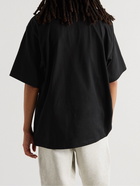 FEAR OF GOD ESSENTIALS - Logo-Print Cotton-Jersey Polo Shirt - Black