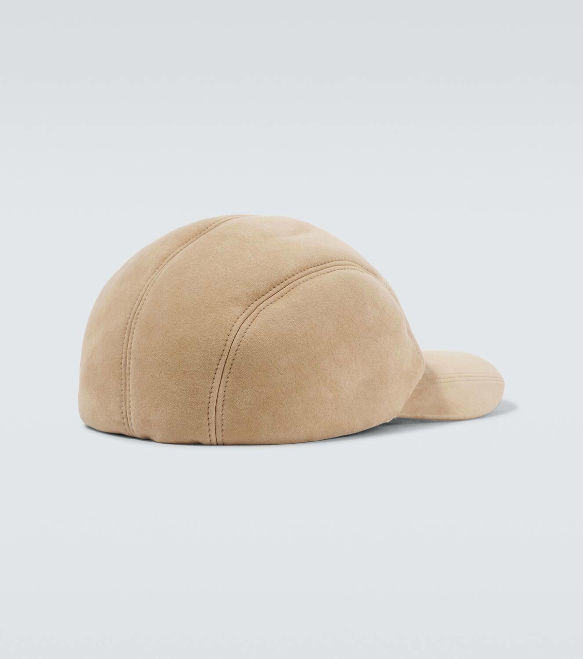 Moncler Grenoble Logo shearling-lined leather baseball cap