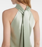 Galvan Sienna scarf-detail satin maxi dress